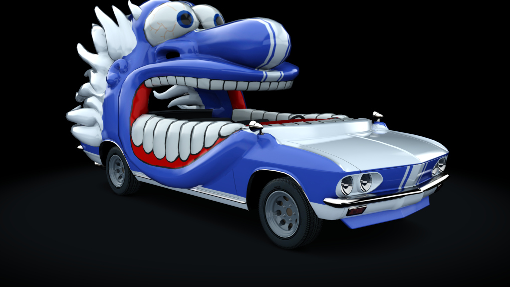 Yenko Stinger Art Car, skin blue_white_stripe