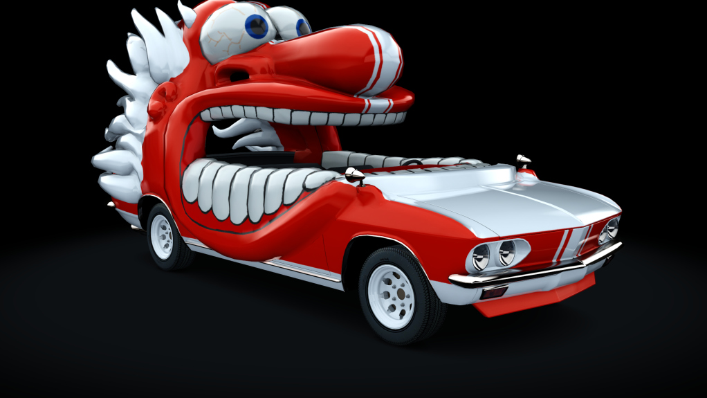 Yenko Stinger Art Car, skin red_white_stripe
