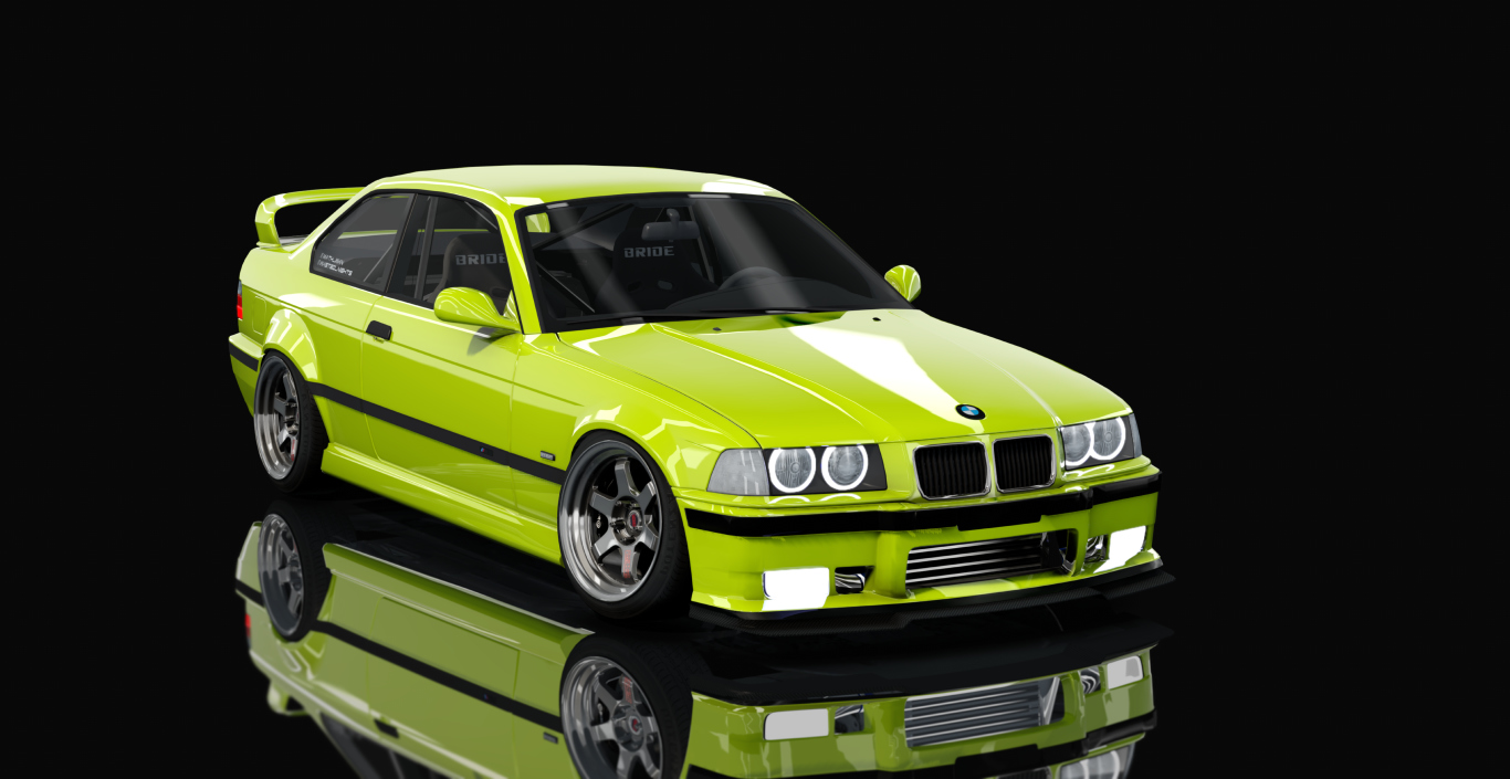 BMW 328i E36 RB26, skin 07_Fluorescent yellow