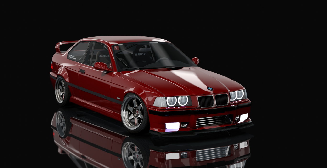 BMW 328i E36 RB26, skin 11_Dark_Red